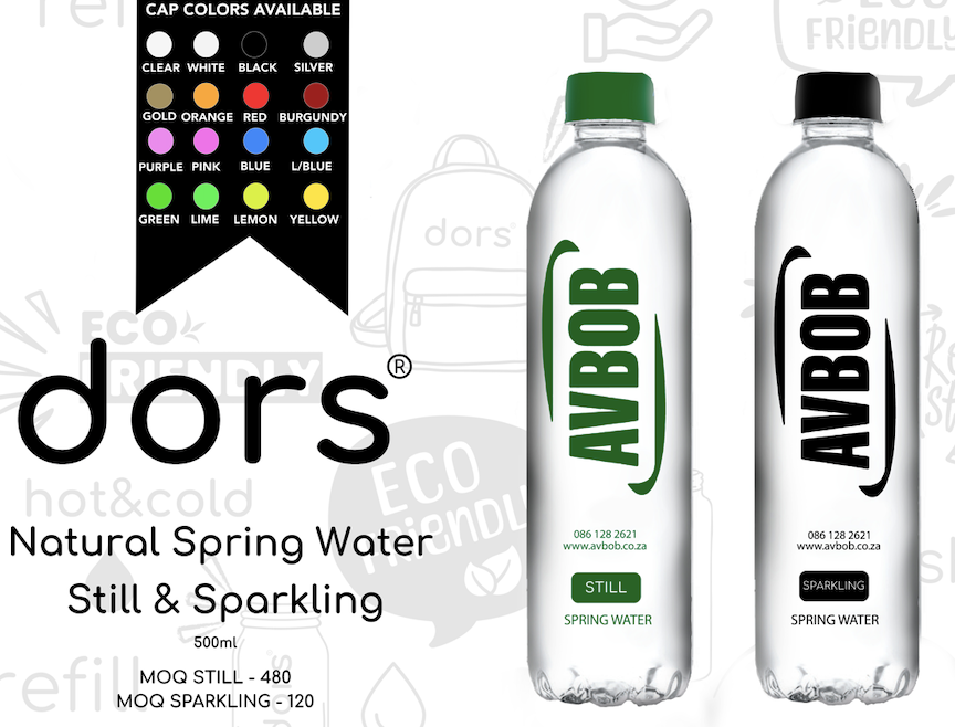 Personalise your branded Spring water with dors?